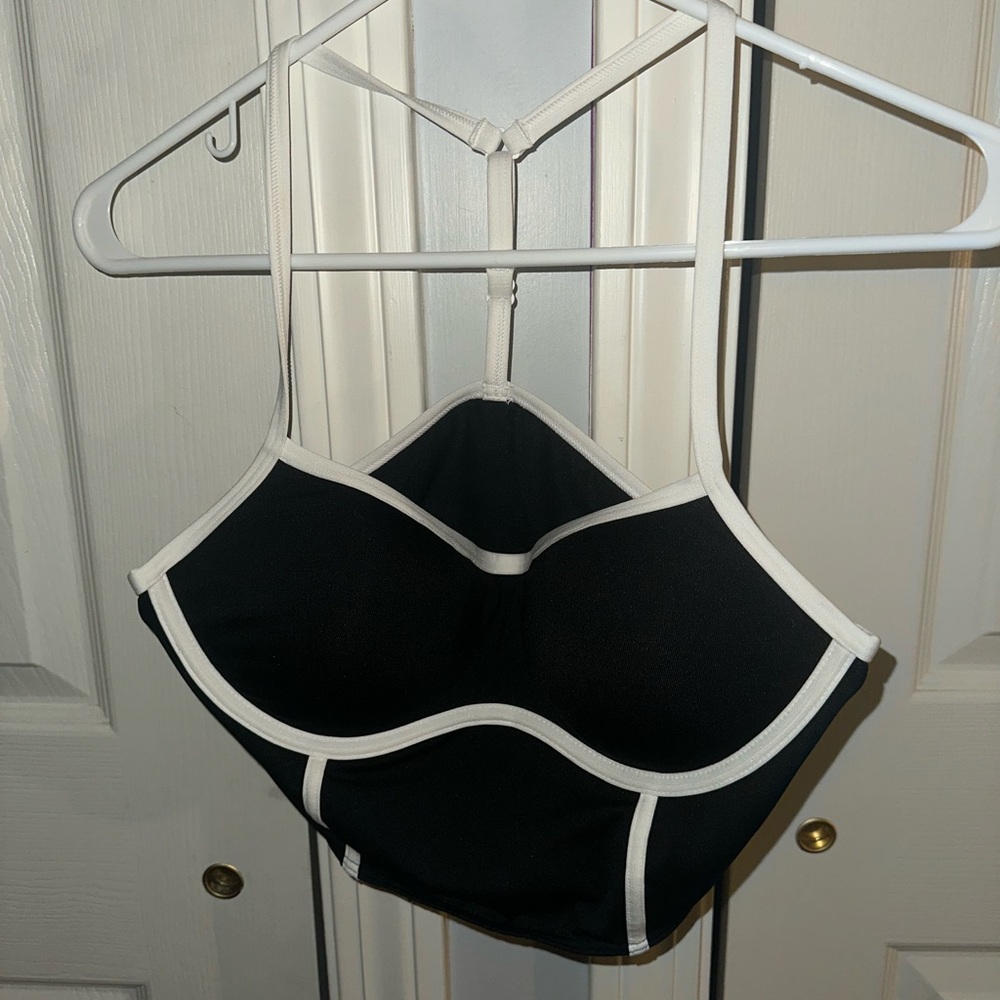 Black and white VS active sports bra/tank top